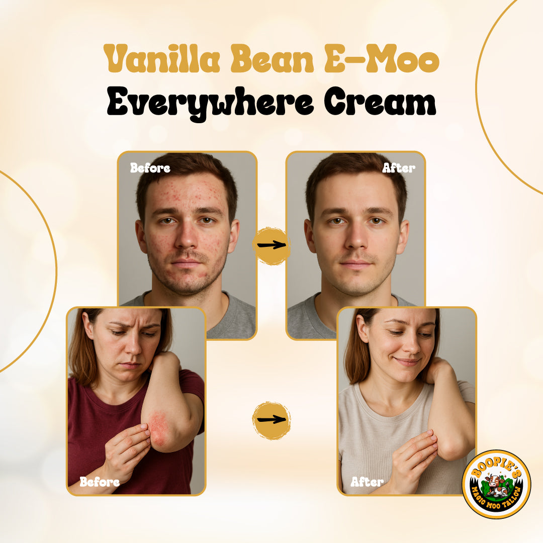 Moo Taskit Cream Vanilla Bean E-Moo Everywhere Cream – Magic Moo Tallow